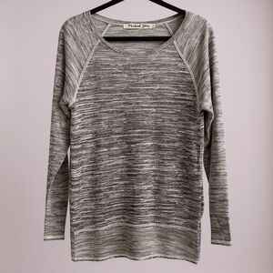 Michael Stars High Low Long Sleeve Top One Size Viscose Blend Stretch Casual USA